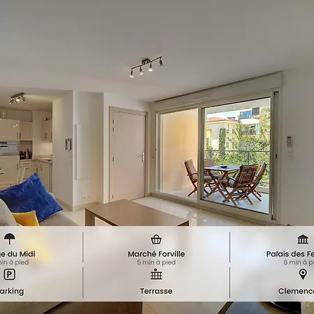 Moderne 2 Pieces Terrasse Parking, Clemenceau A1b230 Apartment Cannes